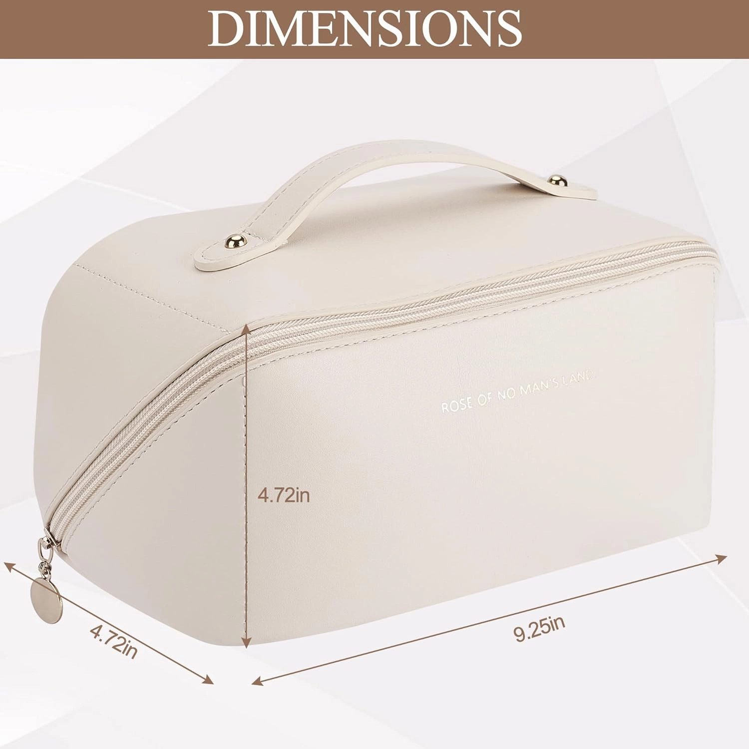Makeup Bag Large Travel Cosmetic Bag Make up Bags with Compartments Waterproof PU Leather Travel Makeup Organizer and Storage Toiletry Bags for Traveling Women Skincare Bag White
