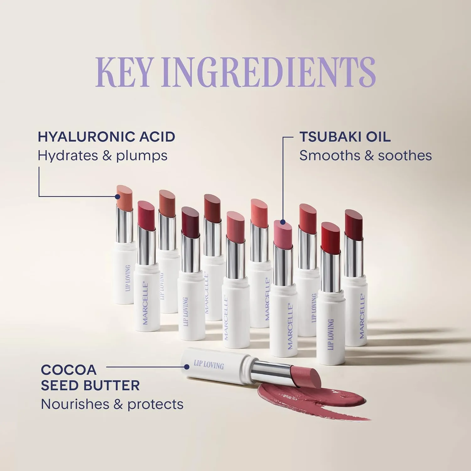 Marcelle Lip Loving Colour & Caring Oil-in-Stick, Winning Gold, Vegan, Cruelty-Free, Clean, Paraben-Free, Fragrance-Free, Hypoallergenic, 3g