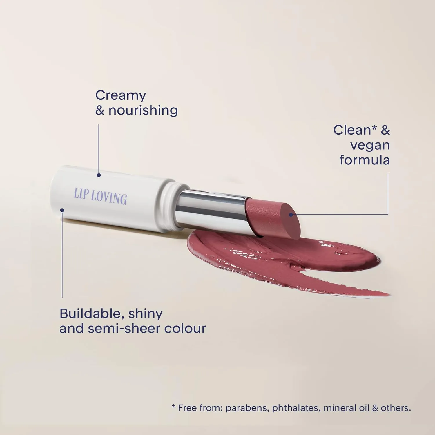 Marcelle Lip Loving Colour & Caring Oil-in-Stick, Winning Gold, Vegan, Cruelty-Free, Clean, Paraben-Free, Fragrance-Free, Hypoallergenic, 3g