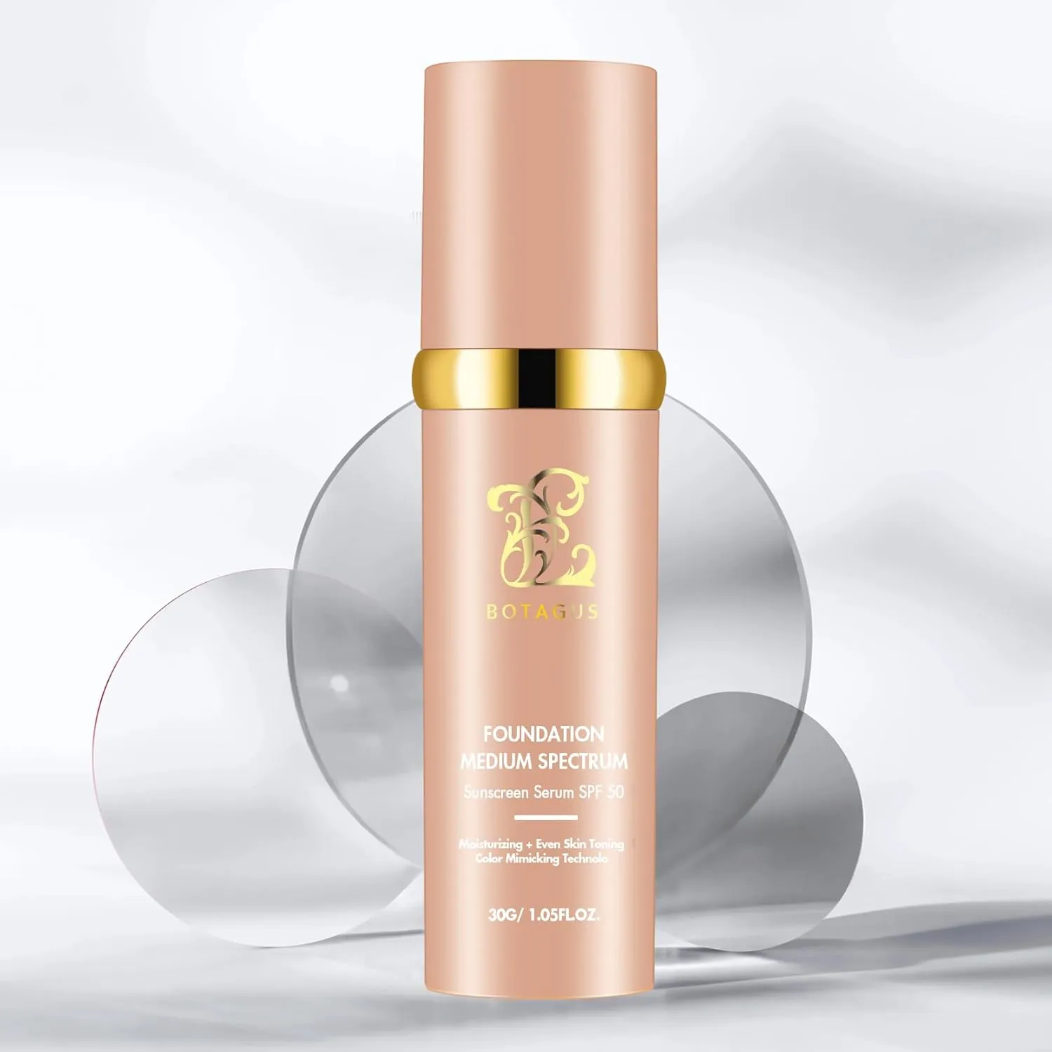Match Cosmetics Foundation 4 in 1-Medium Spectrum,4 in 1 Cosmetics Foundation Liquid with SPF 50 , Concealer Cosmetic Lightweight Makeup, Longwearing & Waterproof for Makeup