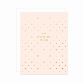May Your Season Sparkle Luxe Gold Foil Christmas Holiday Card
