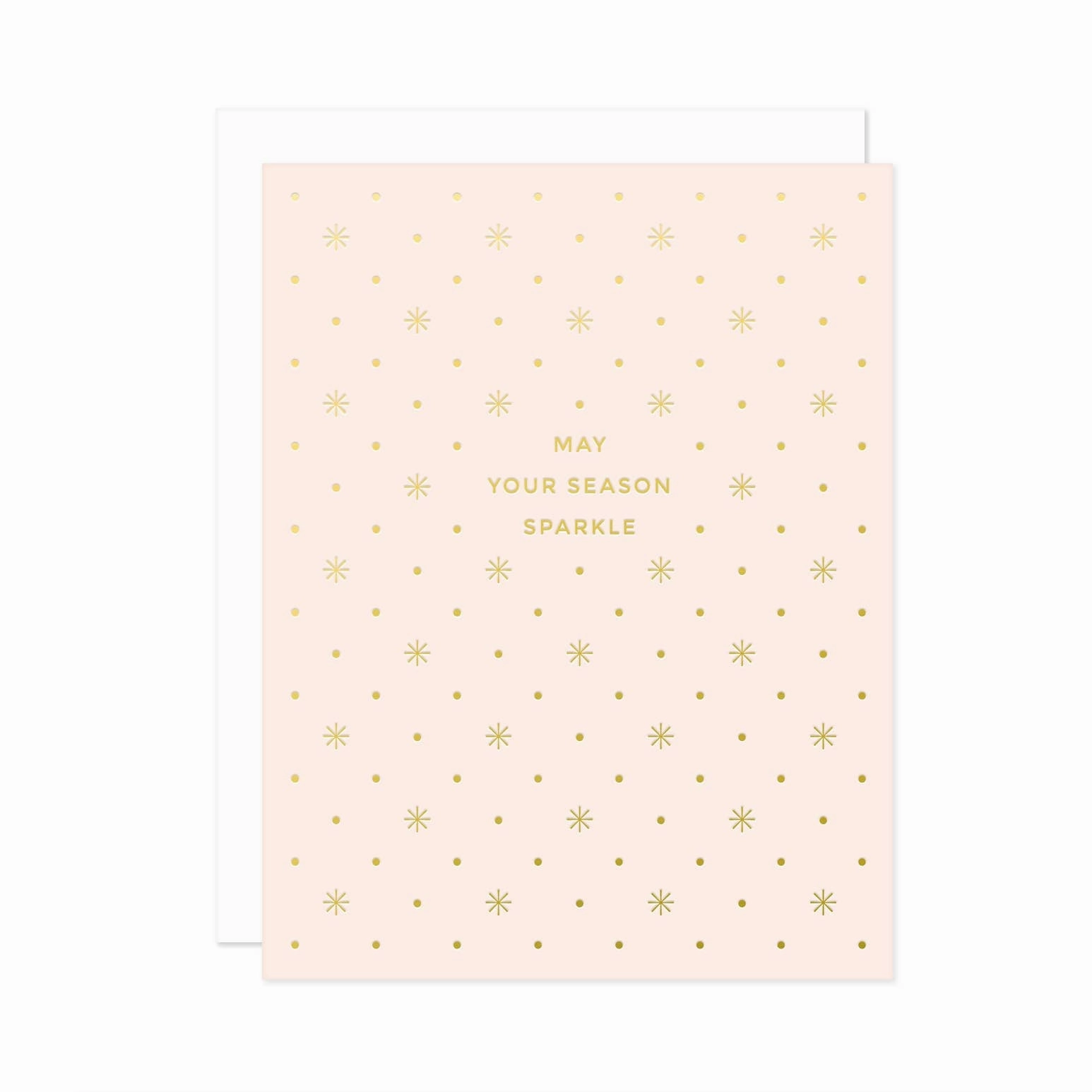May Your Season Sparkle Luxe Gold Foil Christmas Holiday Card