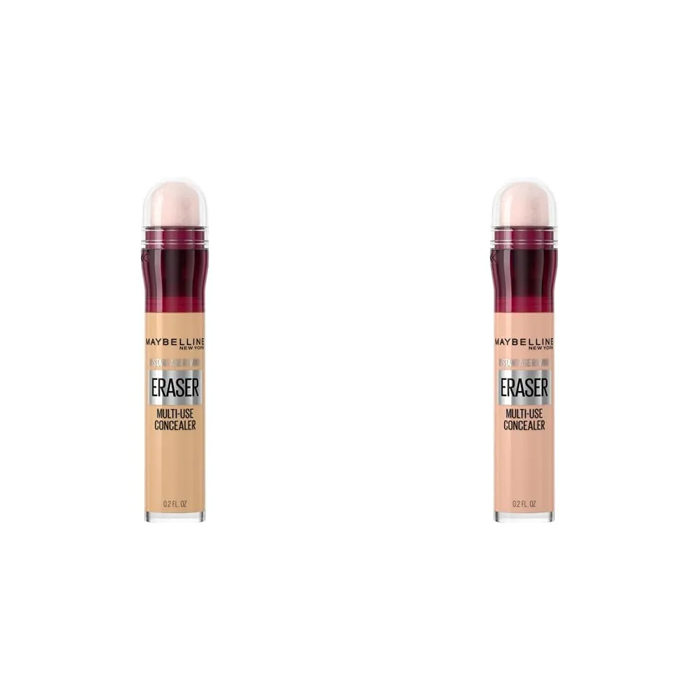 Maybelline Instant Age Rewind Eraser Dark Circles Concealer Bundle, 122 & 121, 1 Count