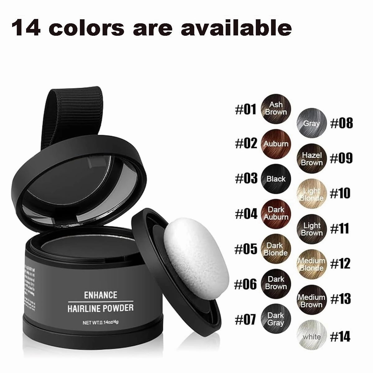 Maycheer Hairline Powder for Women, Maycheer Magic Root Cover Up, 14 Colors May Cheer Hair Rich Shading Powder, Maycheer Pang Pang Hair Shadow (#1 Ash Brown, one size)