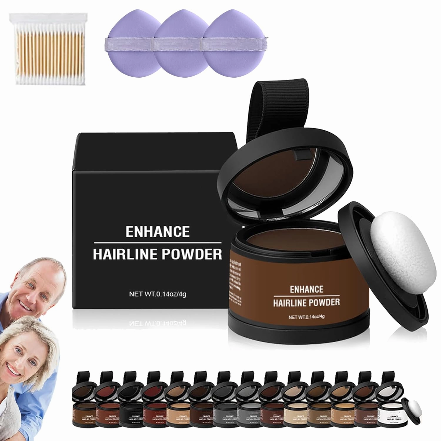 Maycheer Hairline Powder for Women, Maycheer Magic Root Cover Up, 14 Colors May Cheer Hair Rich Shading Powder, Maycheer Pang Pang Hair Shadow (#1 Ash Brown, one size)