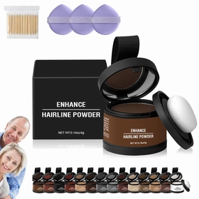 Maycheer Hairline Powder for Women, Maycheer Magic Root Cover Up, 14 Colors May Cheer Hair Rich Shading Powder, Maycheer Pang Pang Hair Shadow (#1 Ash Brown, one size)