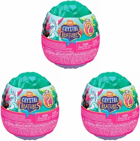 Mega Construx Crystal Creatures Series 2 Mystery Egg Slime Toy Building Set (Pack of 3)