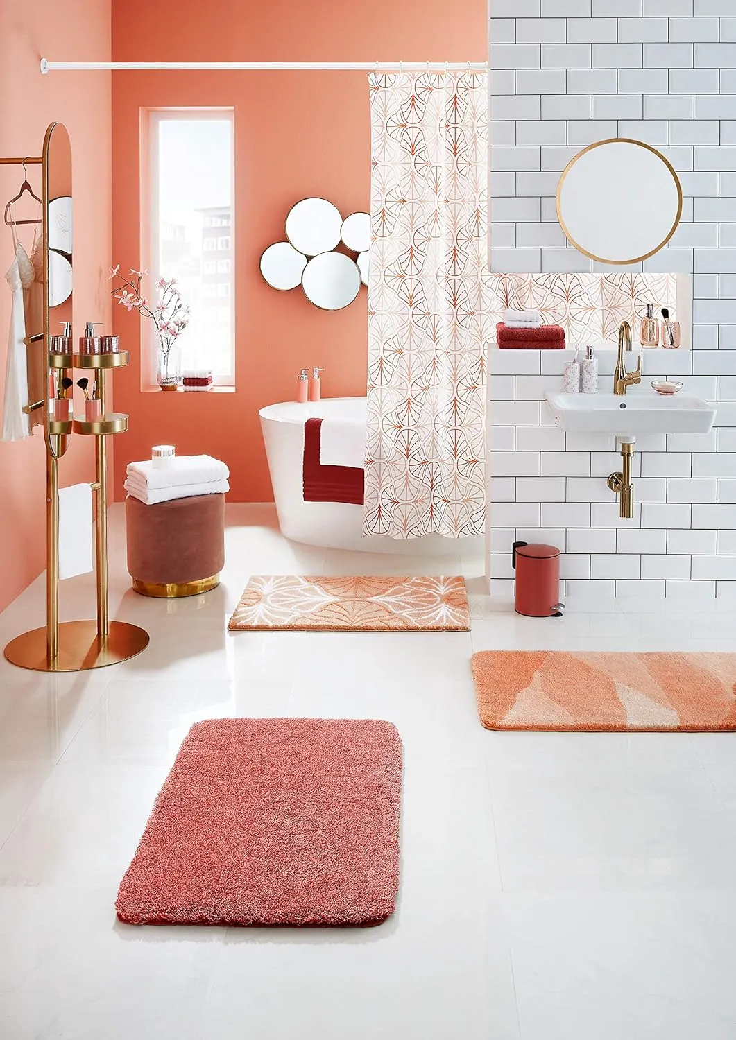 Mercury Accessories Glass Coral Toilet Brush Holder