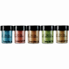 Mermaid Seashells Lindy's Stamp Gang Shimmering Embossing Powder Set