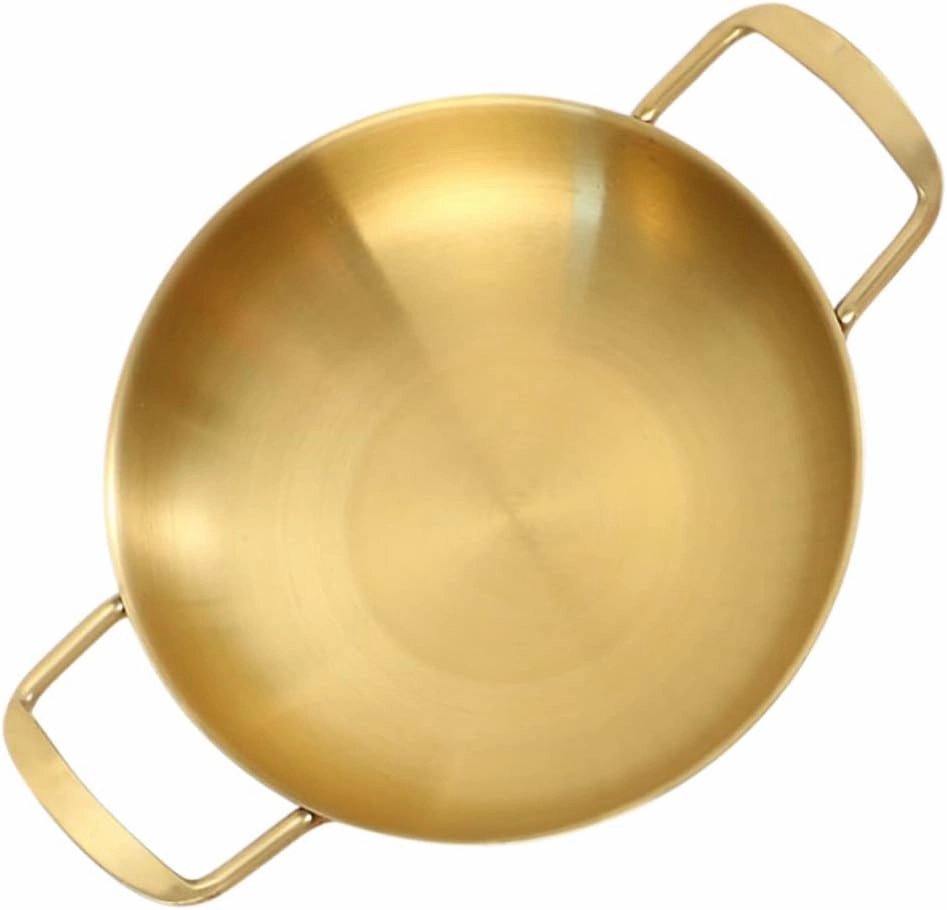 Mikinona Hotel Mini Pan Stainless Steel Seafood Pot Small Dutch Oven 22cm Non-stick Surface