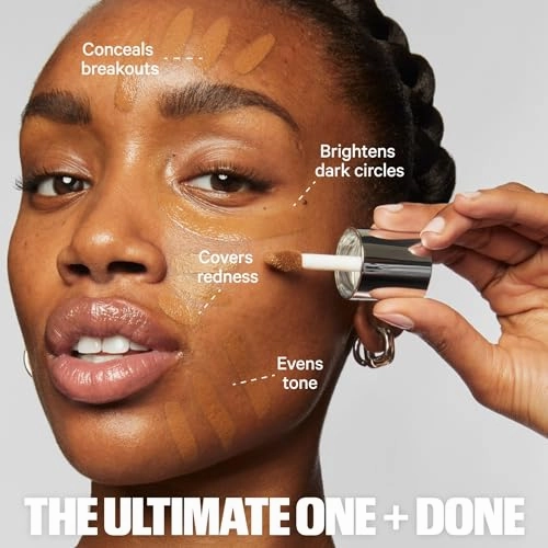 Milk Makeup Future Fluid All Over Cream Concealer, 25C (Deep with Cool Undertones) - 0.28 fl oz - Medium-to-Full Coverage - Up to 12-Hour Wear - Crease-Proof Finish - Vegan, Cruelty Free