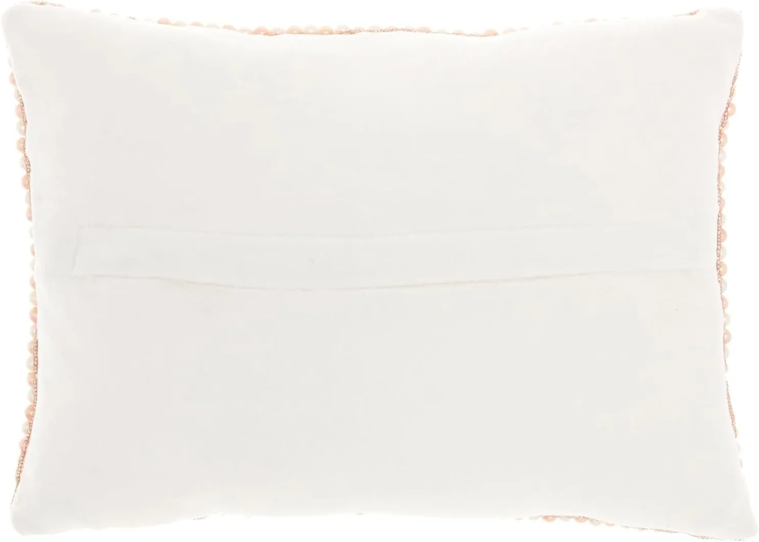 Mina Victory Luminescence Fully Beaded Pearls Ivory Gold 10" X 14" Throw Pillow