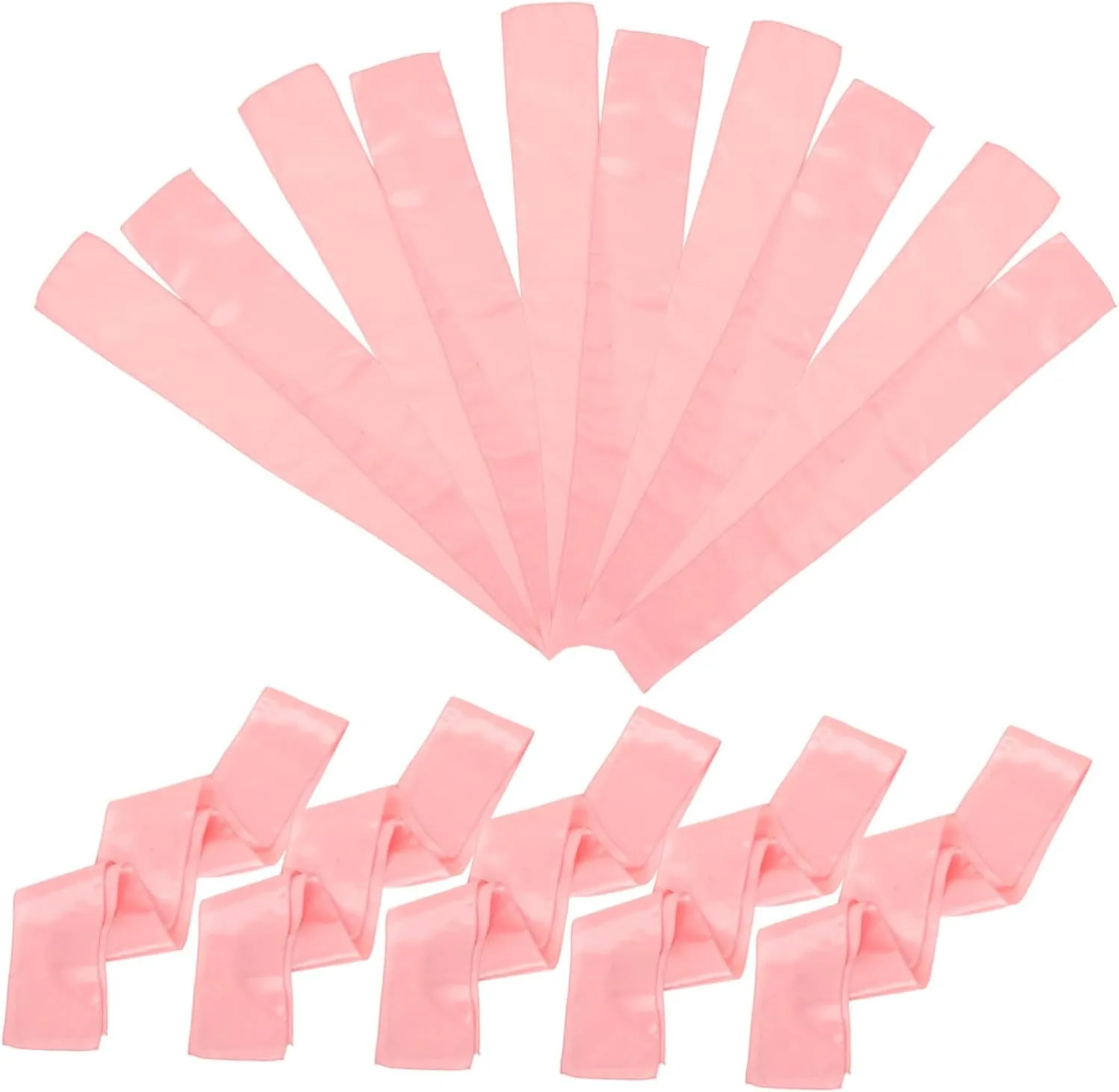 Mipcase 10pcs Satin Chair Bows Elastic Sashes Buckle Slider for Wedding Banquet