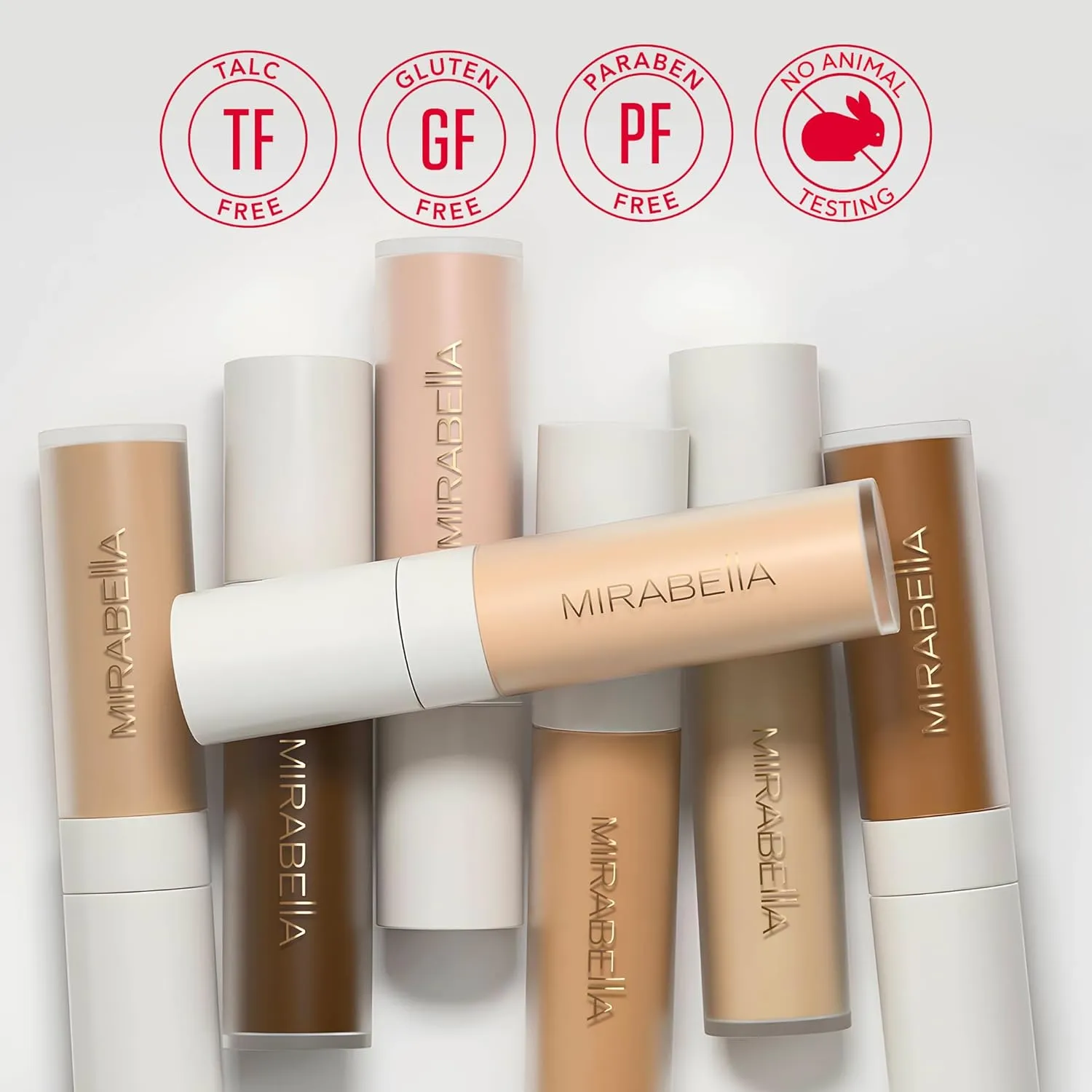 Mirabella Invincible For All Perfecting Under Eye Concealer Full Coverage - Hydrating Makeup Concealer for Dark Circles, Fine Lines & Wrinkles w/Hyaluronic Acid - Light L90