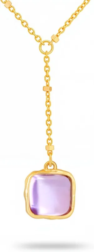 Montana West Wrangler Gold Gemstone Pendant Necklace for Women Statement 14K Plated Dainty Charm Minimalist Chains Jewelry