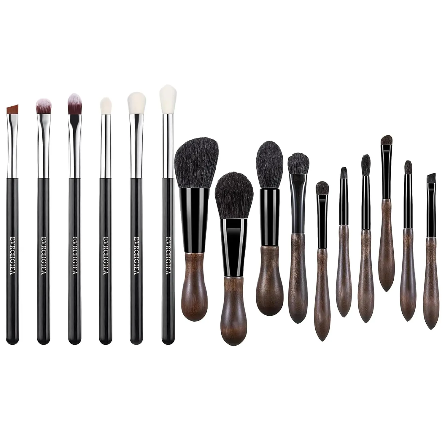 Natural Goat Hair Make up Brushes Set Professional and Eye Shadow Brush set, Makeup Artists' Premium Beauty Real Soft Makeup Brushes, Ultra Natural Bristle Cosmetic Brushes