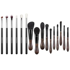 Natural Goat Hair Make up Brushes Set Professional and Eye Shadow Brush set, Makeup Artists' Premium Beauty Real Soft Makeup Brushes, Ultra Natural Bristle Cosmetic Brushes