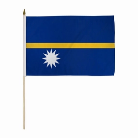 Nauru 12x18in Stick Flag