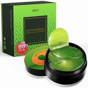 NBCT Matcha Green Tea Under Eye Patches for Dark Circles and Puffiness - 60 Pack with Collagen and Hydrogel