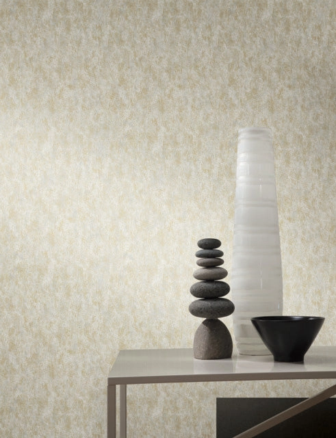 Neutral & Gold Shimmering Patina Wallpaper Shimmering Patina