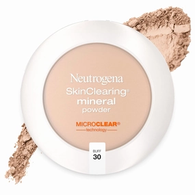 Neutrogena SkinClearing Mineral Acne-Concealing Pressed Powder Compact, Shine-Free & Oil-Absorbing Makeup with Salicylic Acid to Cover, Treat & Prevent Acne Breakouts, Buff 30, .38 oz (Pack of 2)