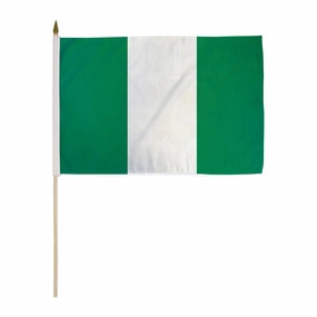 Nigeria 12x18in Stick Flag