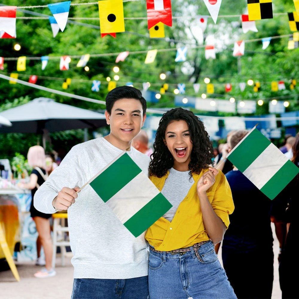 Nigeria 12x18in Stick Flag