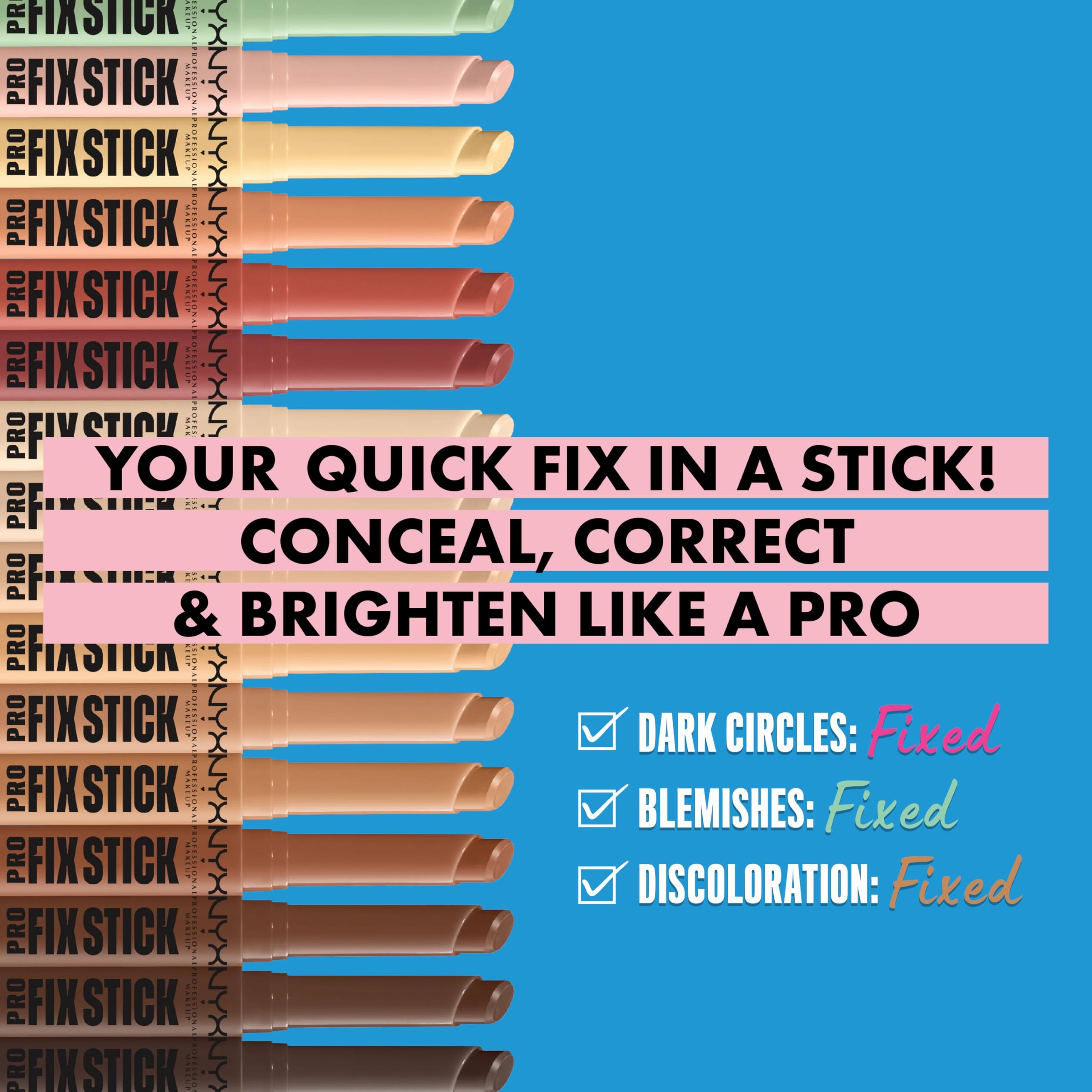 NYX PROFESSIONAL MAKEUP Pro Fix Stick Correcting Concealer, Buildable Medium Coverage Concealer Stick - Cocoa