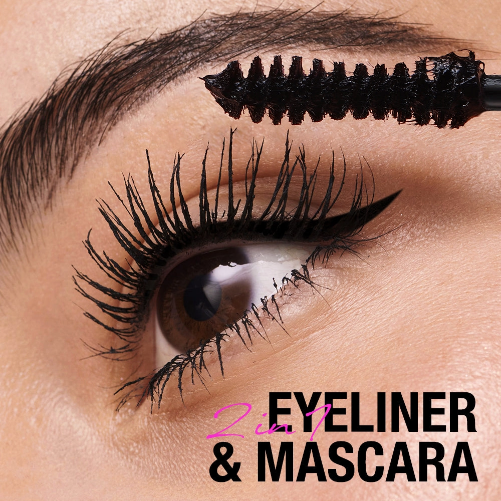 O.TWO.O 2 IN 1 Long Wear Black Eyeliner Lengthening Non- Smuge Mascara