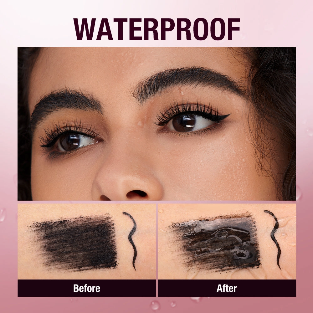 O.TWO.O 2 IN 1 Long Wear Black Eyeliner Lengthening Non- Smuge Mascara