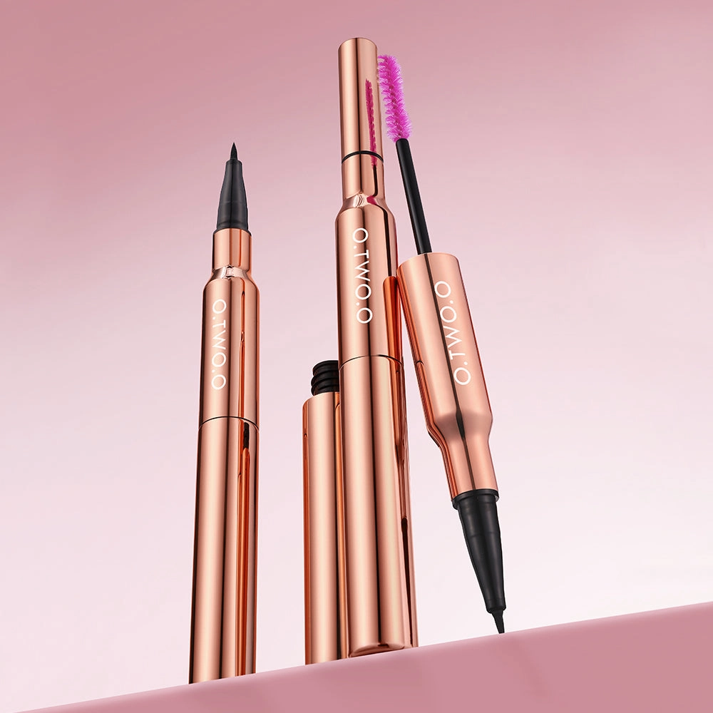 O.TWO.O 2 IN 1 Long Wear Black Eyeliner Lengthening Non- Smuge Mascara