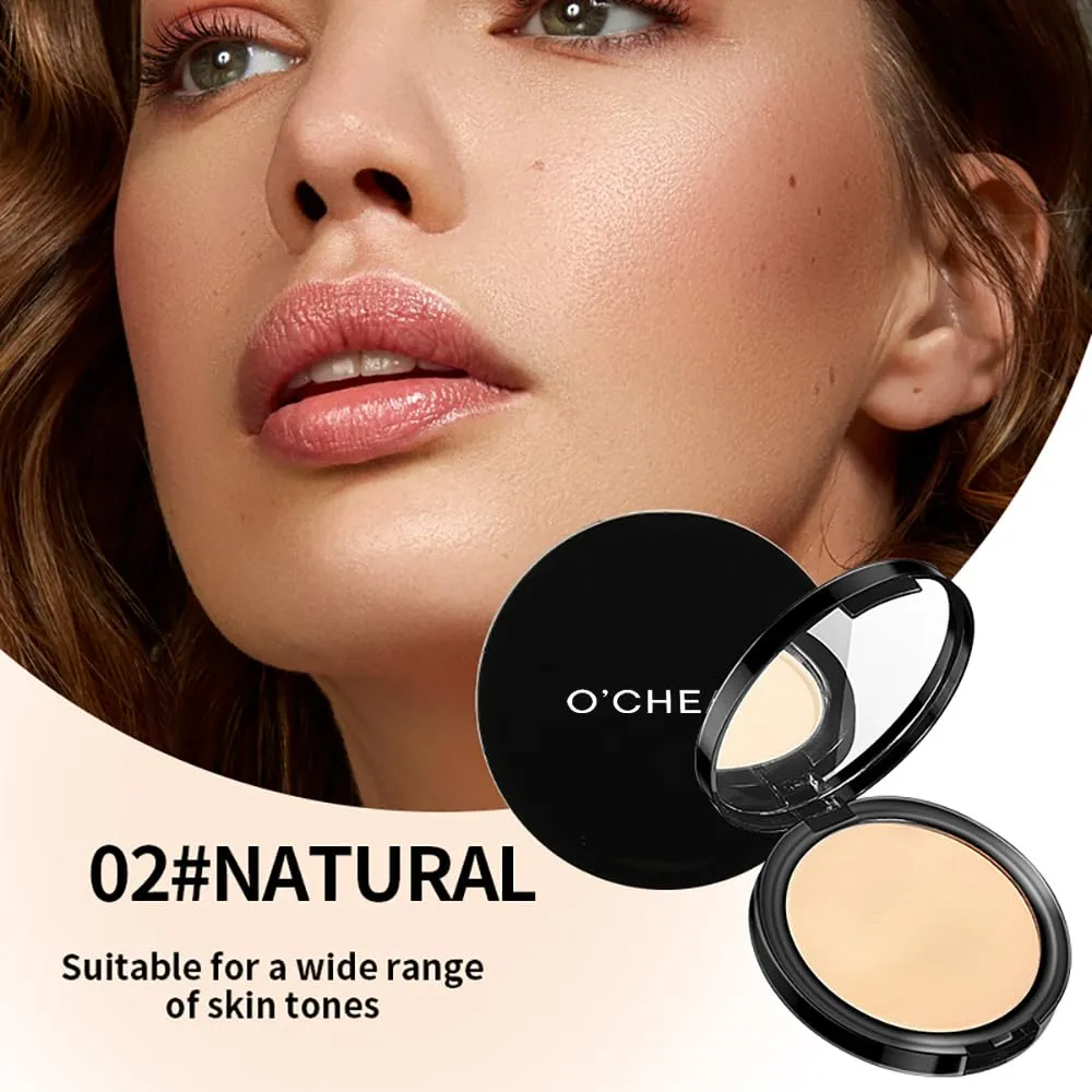 O'CHEAL Oil-Control Concealer Setting Powder - Lightweight, Breathable, Long-Lasting Makeup Trouble Solver for a Silky Soft-Focus Matte Finish, Vegan & Cruelty-Free (02#NATURAL, 0.28OZ)