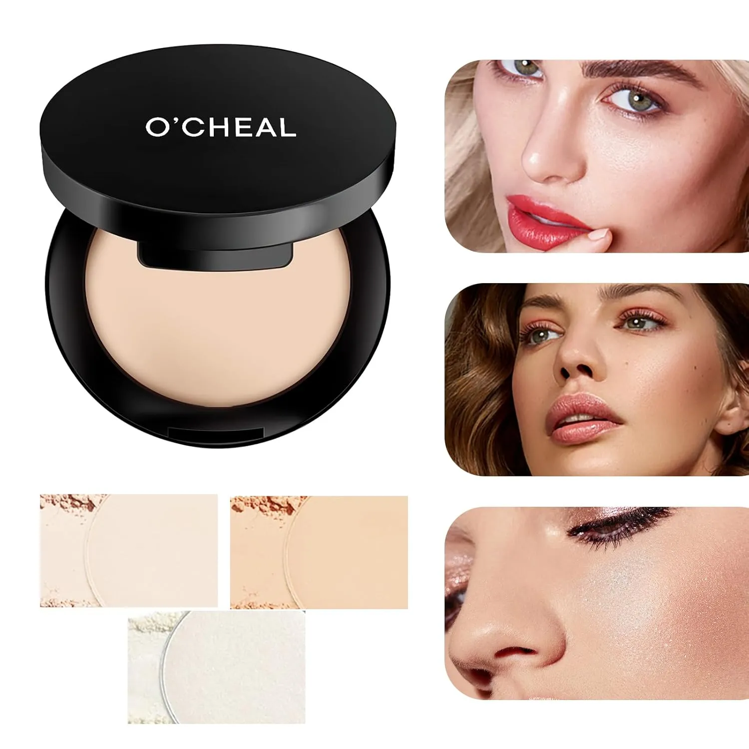 O'CHEAL Oil-Control Concealer Setting Powder - Lightweight, Breathable, Long-Lasting Makeup Trouble Solver for a Silky Soft-Focus Matte Finish, Vegan & Cruelty-Free (02#NATURAL, 0.28OZ)