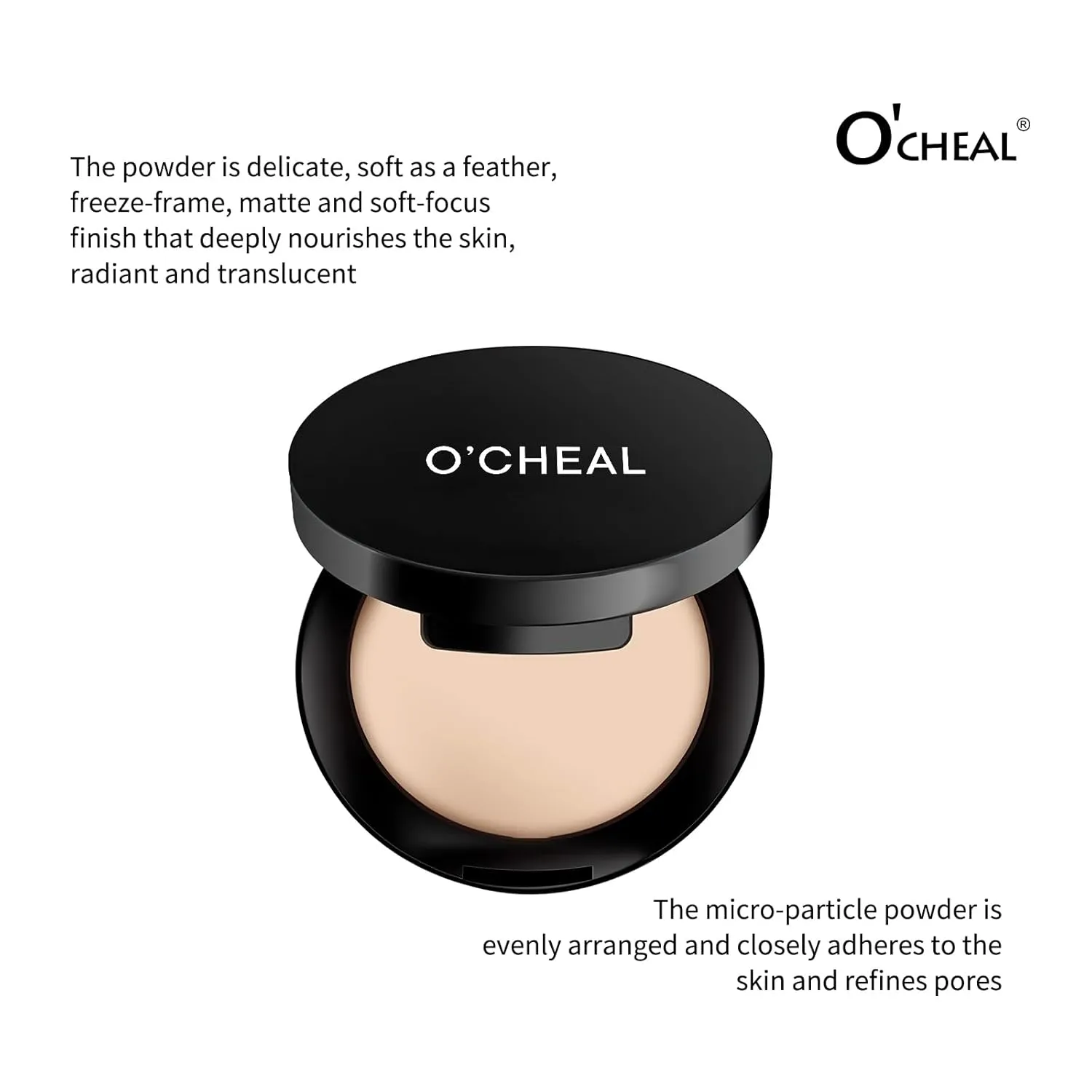 O'CHEAL Oil-Control Concealer Setting Powder - Lightweight, Breathable, Long-Lasting Makeup Trouble Solver for a Silky Soft-Focus Matte Finish, Vegan & Cruelty-Free (02#NATURAL, 0.28OZ)