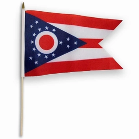 Ohio 12x18in Stick Flag