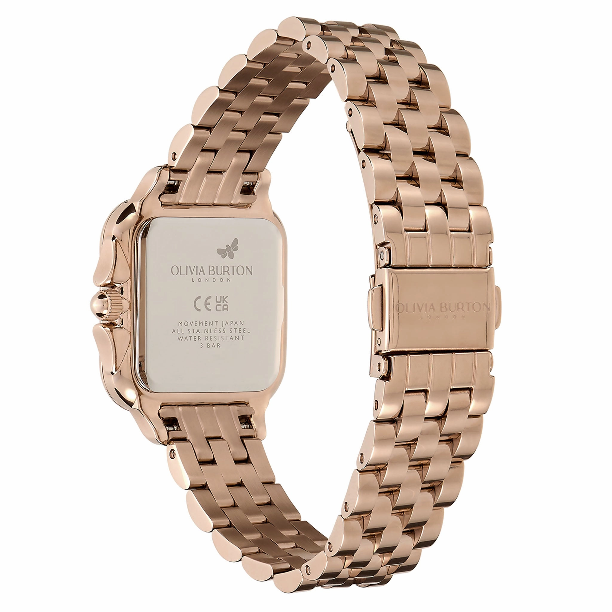 Olivia Burton Carnation Gold Steel Blush Sunray Dial Women's Watch - 24000085