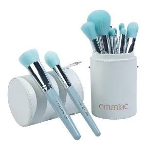 OMANIAC Makeup Brush Set 20Pcs with Storage Case.Used for Powder,Foundation,Highlight,Eye Shadow,Concealer,etc.Suitable for Makeup Beginners,Best Gift for Women/Girls（Ocean Blue）