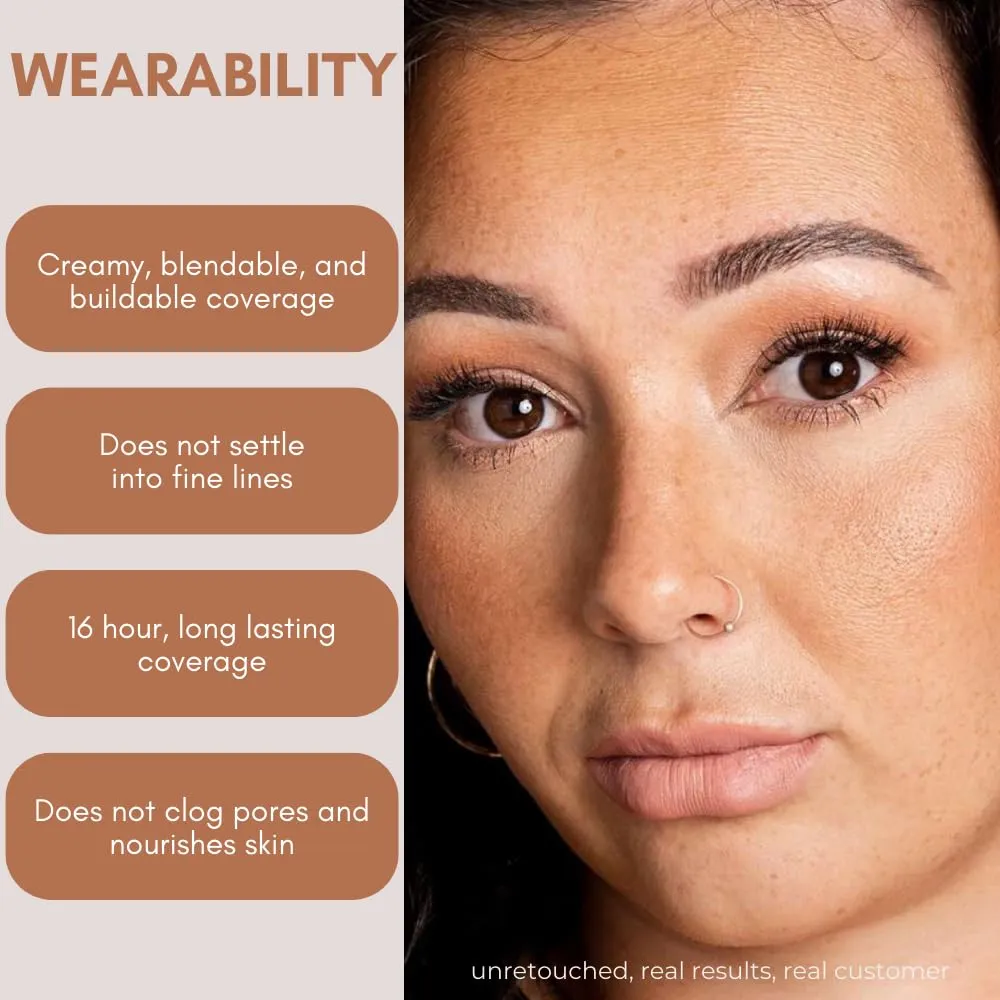 Organic Concealer, FULL Coverage Cover Up, 100% Natural, Made in USA, Paradise