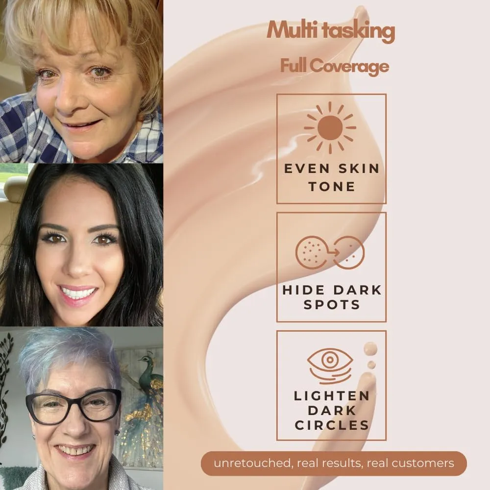 Organic Concealer, FULL Coverage Cover Up, 100% Natural, Made in USA, Sandstorm
