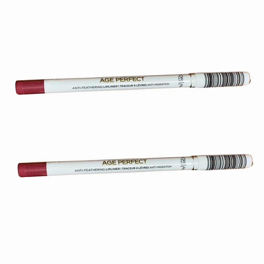 Pack of 2 L'Oreal Paris Age Perfect Anti-Feathering Lip Liner, Splendid Plum 40