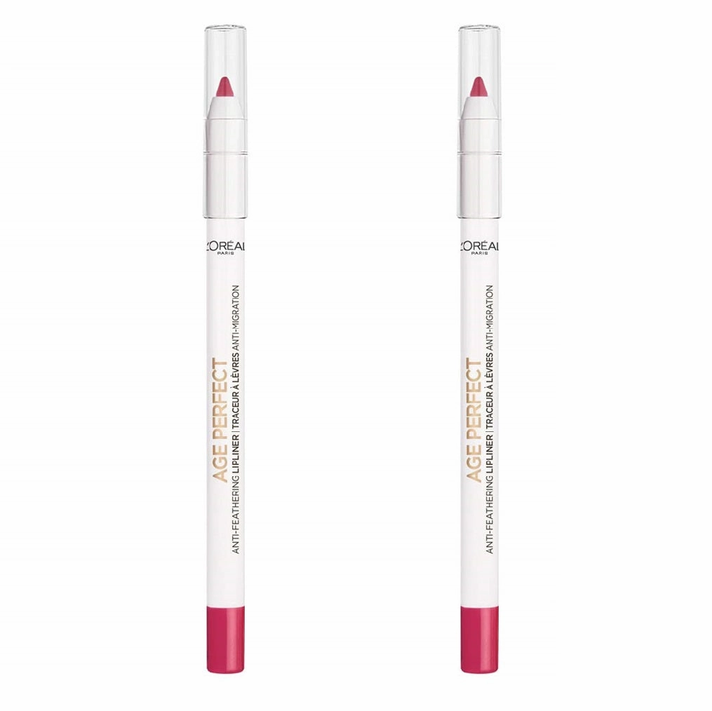 Pack of 2 L'Oreal Paris Age Perfect Anti-Feathering Lip Liner, Splendid Plum 40