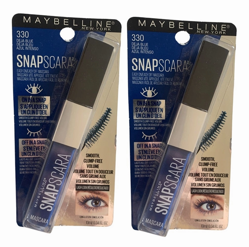 Pack of 2 Maybelline New York Snapscara Washable Mascara, Deja Blue #330