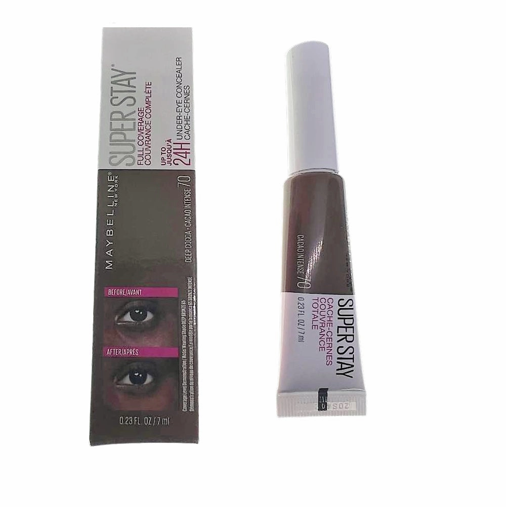 Pack of 2 Maybelline New York Super Stay Full Coverage Under-Eye Concealer, Deep Cocoa # 70