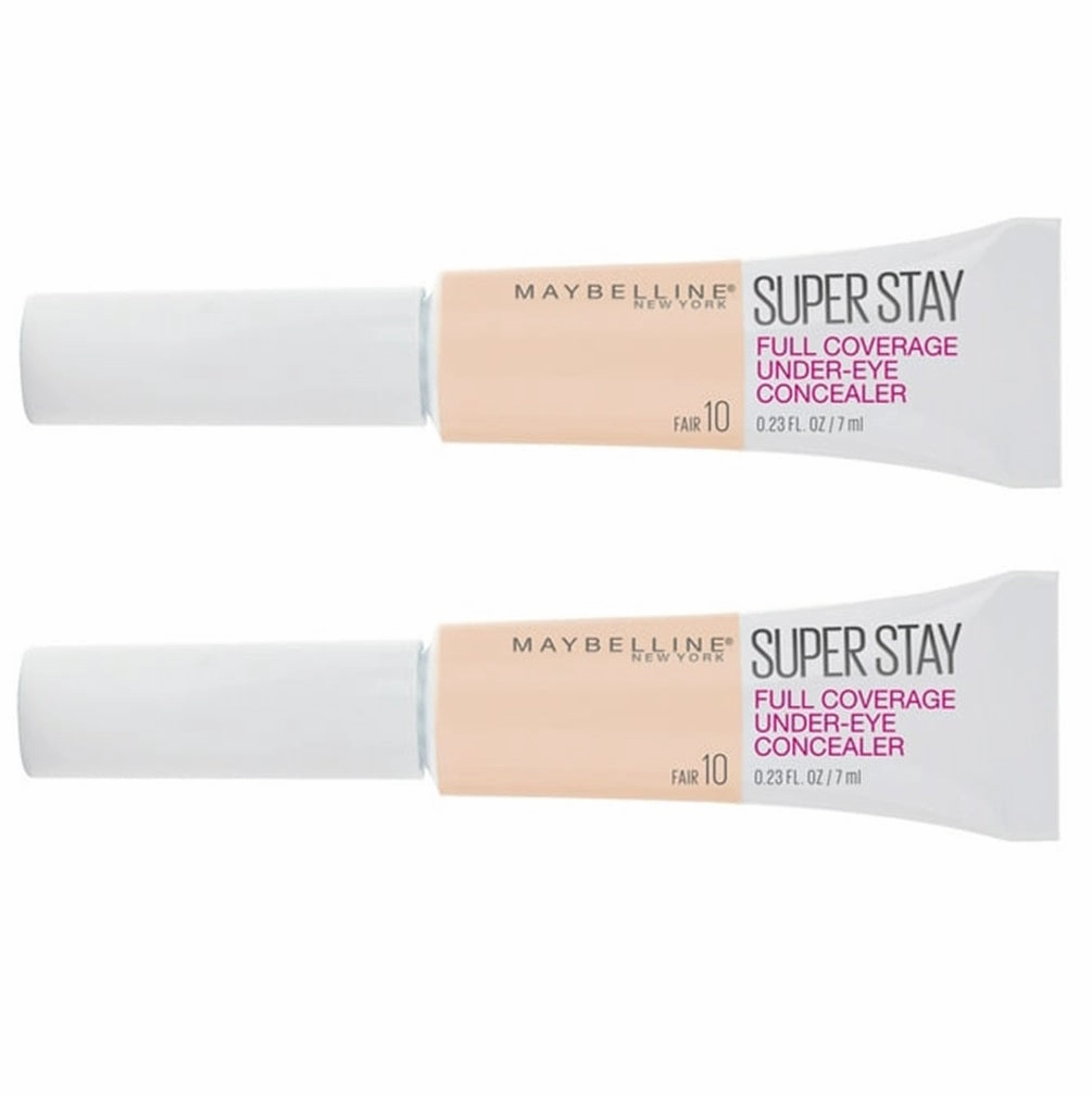 Pack of 2 Maybelline New York Super Stay Full Coverage Under-Eye Concealer, Fair 10
