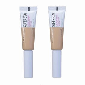 Pack of 2 Maybelline New York Super Stay Full Coverage Under-Eye Concealer, Light Medium 18