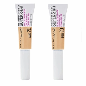 Pack of 2 Maybelline New York Super Stay Full Coverage Under-Eye Concealer, Sand # 20