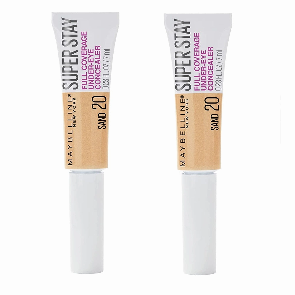 Pack of 2 Maybelline New York Super Stay Full Coverage Under-Eye Concealer, Sand # 20