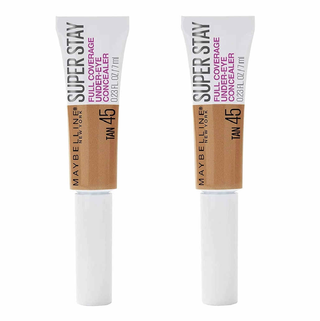 Pack of 2 Maybelline New York Super Stay Full Coverage Under-Eye Concealer, Tan # 45
