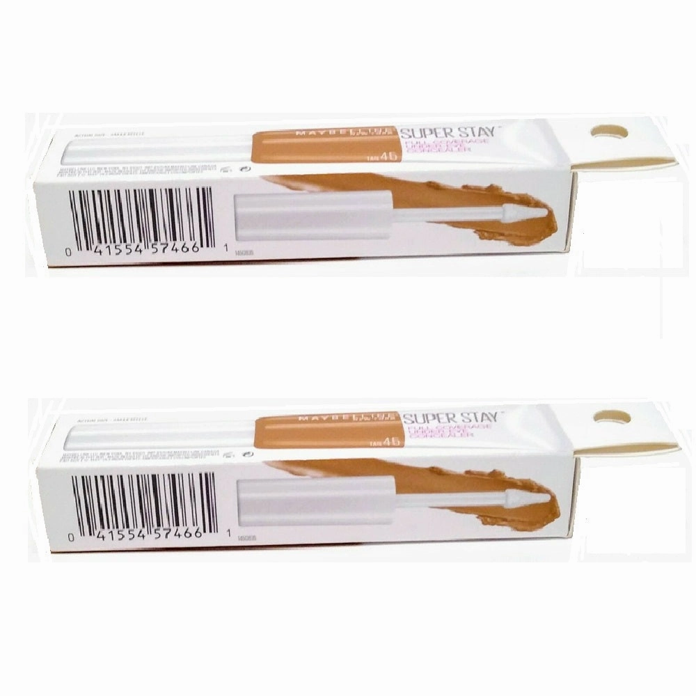 Pack of 2 Maybelline New York Super Stay Full Coverage Under-Eye Concealer, Tan # 45