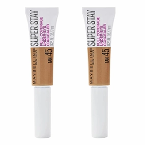 Pack of 2 Maybelline New York Super Stay Full Coverage Under-Eye Concealer, Tan # 45